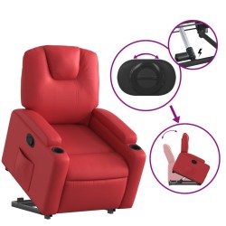 Fauteuil inclinable Rouge Similicuir 