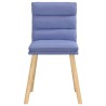 Chaises à manger lot de 6 bleu jean tissu 