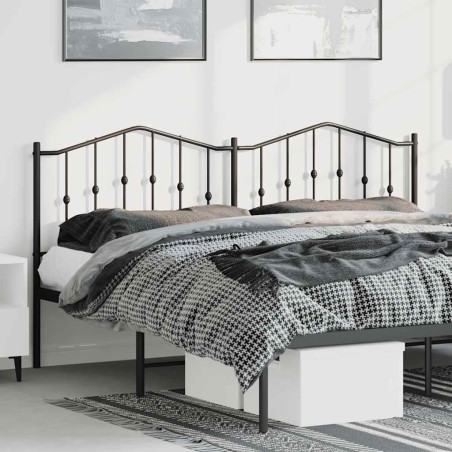 Tête de lit métal noir 180 cm 