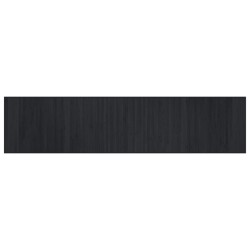 Tapis rectangulaire noir 70x300 cm bambou 