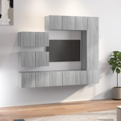 Ensemble de meubles TV 8 pcs Sonoma gris Bois d'ingénierie 