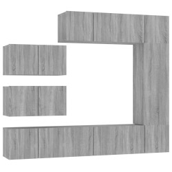 Ensemble de meubles TV 8 pcs Sonoma gris Bois d'ingénierie 