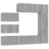 Ensemble de meubles TV 8 pcs Sonoma gris Bois d'ingénierie 