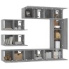 Ensemble de meubles TV 8 pcs Sonoma gris Bois d'ingénierie 