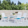 Coussins de chaise jardin lot de 6 bleu 40x40x3 cm tissu oxford 