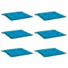 Coussins de chaise jardin lot de 6 bleu 40x40x3 cm tissu oxford 