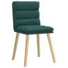 Chaises à manger lot de 6 vert foncé tissu 