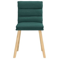 Chaises à manger lot de 6 vert foncé tissu 