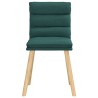 Chaises à manger lot de 6 vert foncé tissu 