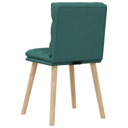 Chaises à manger lot de 6 vert foncé tissu 