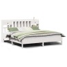 Lit bibliothèque sans matelas blanc 180x200 cm bois pin massif 
