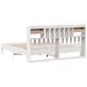 Lit bibliothèque sans matelas blanc 180x200 cm bois pin massif 