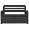 Banc de rangement de jardin 132,5 cm plastique anthracite 