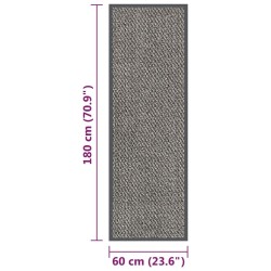 Paillasson touffeté 60x180 cm Marron clair 