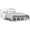 Cadre de lit sans matelas blanc 135x190 cm bois de pin massif 