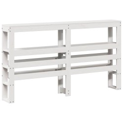 Cadre de lit sans matelas blanc 135x190 cm bois de pin massif 