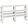 Cadre de lit sans matelas blanc 135x190 cm bois de pin massif 