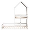 Lit superposé sans matelas blanc 80x200 cm bois de pin massif 