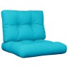 Coussins de palette lot de 2 turquoise tissu 