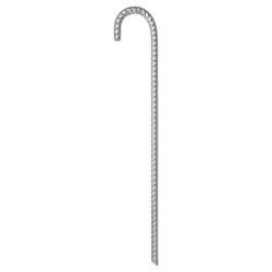Piquets de tente 12 pcs 41,5 cm Ø12 mm acier galvanisé 