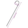 Piquets de tente 12 pcs 41,5 cm Ø12 mm acier galvanisé 