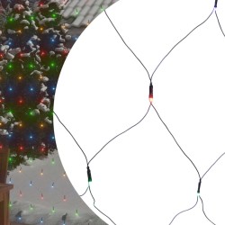 Filet lumineux coloré de Noël 3x3 m 306 LED Intérieur/extérieur 