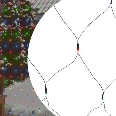 Filet lumineux coloré de Noël 3x3 m 306 LED Intérieur/extérieur 