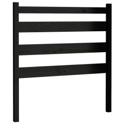 Tête de lit Noir 81x4x100 cm Bois massif de pin 