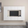 Ensemble de meubles TV 8 pcs Blanc Bois d'ingénierie 