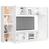 Ensemble de meubles TV 8 pcs Blanc Bois d'ingénierie 