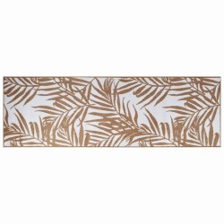 Tapis d'extérieur marron et blanc 80x250 cm design réversible 