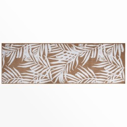 Tapis d'extérieur marron et blanc 80x250 cm design réversible 