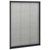 Moustiquaire plissée pour fenêtre Aluminium Anthracite 80x120cm 