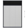 Moustiquaire plissée pour fenêtre Aluminium Anthracite 80x120cm 