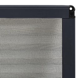 Moustiquaire plissée pour fenêtre Aluminium Anthracite 80x120cm 