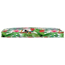 Coussin de palette pour banc Jungle tropicale 110x40x8 cm Tissu Oxford 