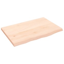 Dessus de table 60x40x2 cm bois de chêne massif non traité 