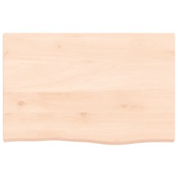 Dessus de table 60x40x2 cm bois de chêne massif non traité 