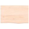 Dessus de table 60x40x2 cm bois de chêne massif non traité 