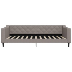 Lit de jour avec gigogne et tiroirs sans matelas taupe 90x200cm 