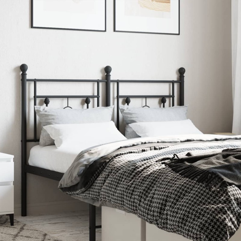 Tête de lit métal noir 120 cm 