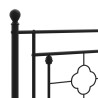 Tête de lit métal noir 120 cm 