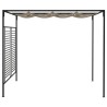 Belvédère avec auvent rétractable 3x4x2,3 m Taupe 180 g/m² 