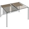 Belvédère avec auvent rétractable 3x4x2,3 m Taupe 180 g/m² 