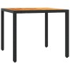 Ensemble à manger de jardin avec coussins 3 pcs Noir 