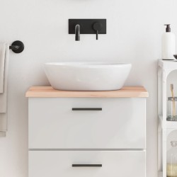 Comptoir de salle de bain 60x40x2 cm bois massif non traité 