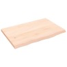 Comptoir de salle de bain 60x40x2 cm bois massif non traité 