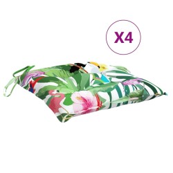 Coussins de chaise lot de 4 multicolore 40x40x7 cm tissu 