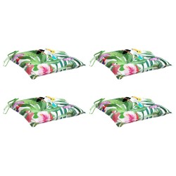 Coussins de chaise lot de 4 multicolore 40x40x7 cm tissu 