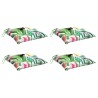 Coussins de chaise lot de 4 multicolore 40x40x7 cm tissu 
